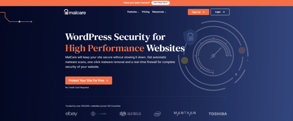 Interface of MalCareI website, one of the best WordPress Security Plugin 