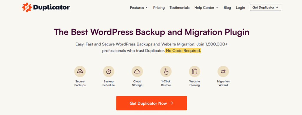 Duplicator best plugin for backup WordPress