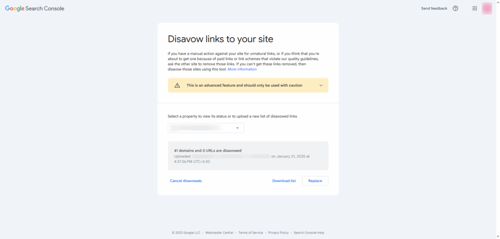 Google Disavow Tool