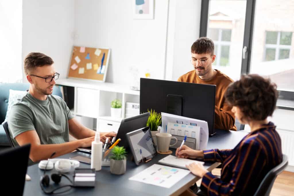 wordpress agency business team working