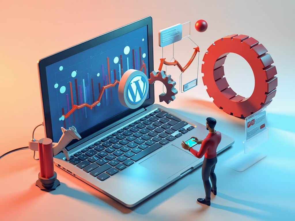3d seo optimization promotion web browser for digital marketing concept