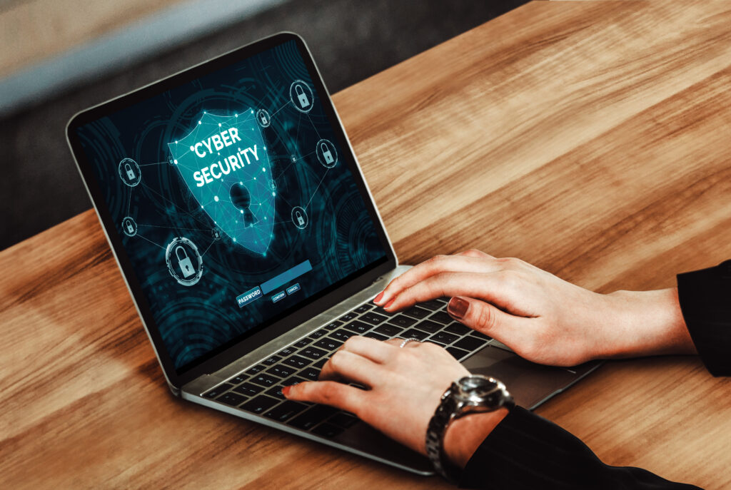 cyber security wordpress security on laptop screen