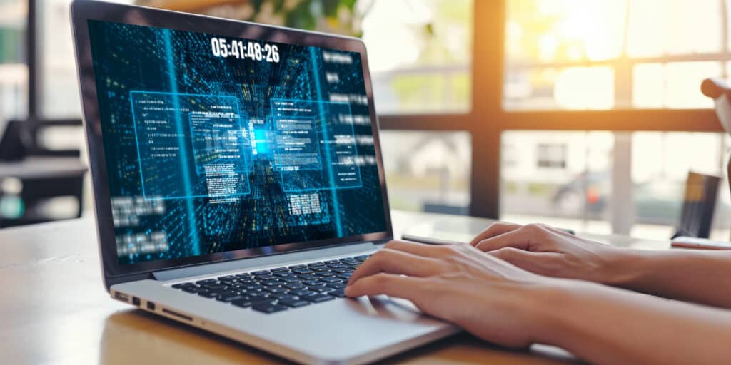 programmer working with codes